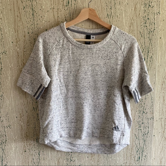 adidas S2S short sleeve white melange/grey S - Picture 3 of 5